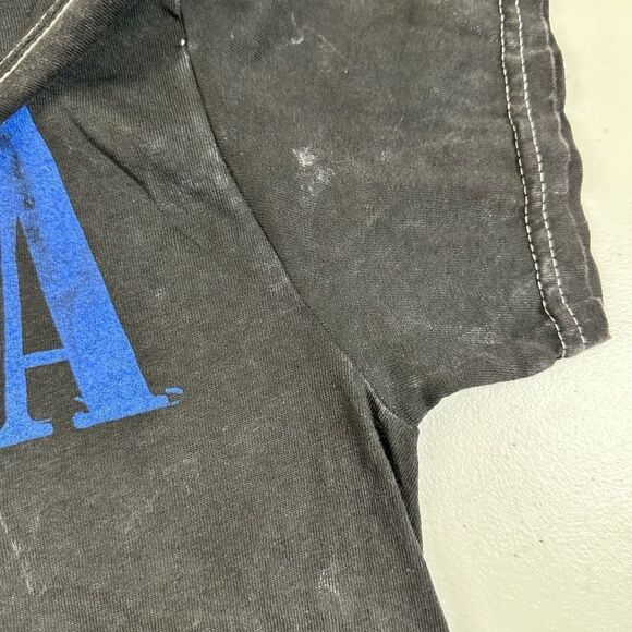 NWT Unisex Black Short Sleeve Acid Grunge Wash Graphic Tee NIRVANA - Size Small - Picture 7 of 9